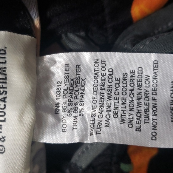 Munki Munki Star Wars NWOT Black Halloween Baby Yoda Sleep Shorts, S - Picture 4 of 6